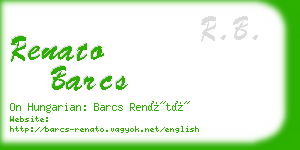 renato barcs business card